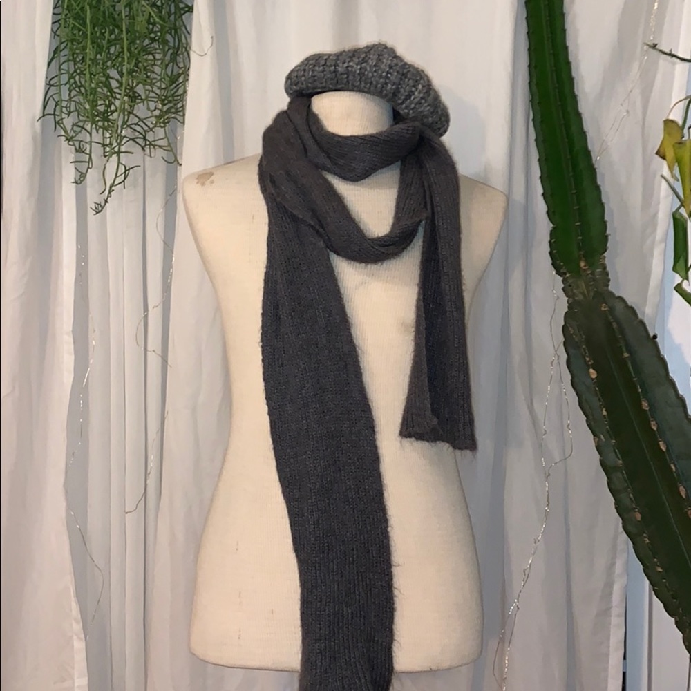 Handmade soft Cap and scarf ☁️🤍🖤